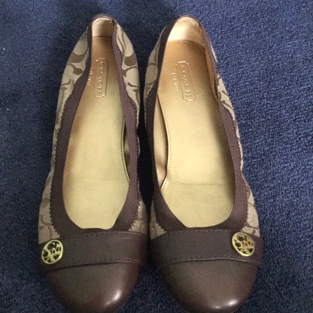 Coach monogram flats